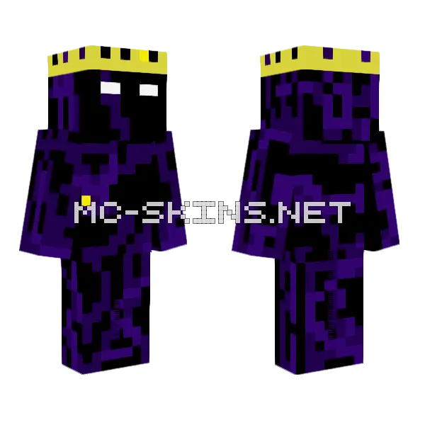 Corrupted King Minecraft skin, front and back