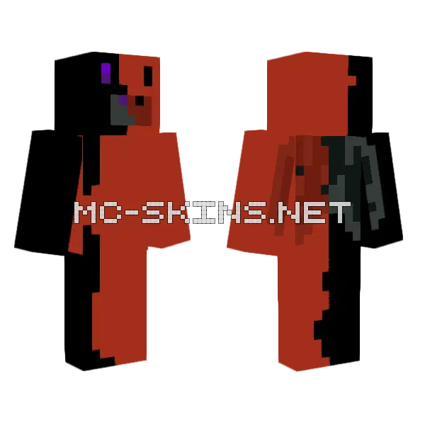 Corrupted Realitys Minecraft skin, front and back