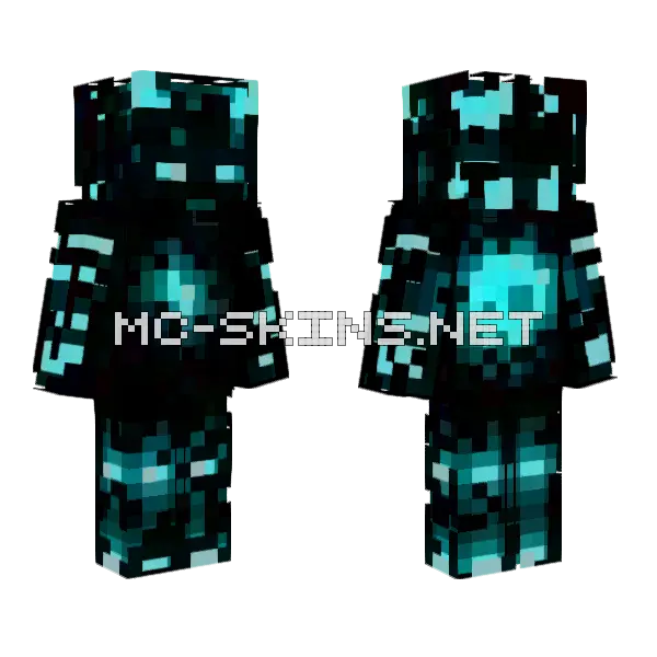 Corrupted Shad0w Minecraft skin, front and back