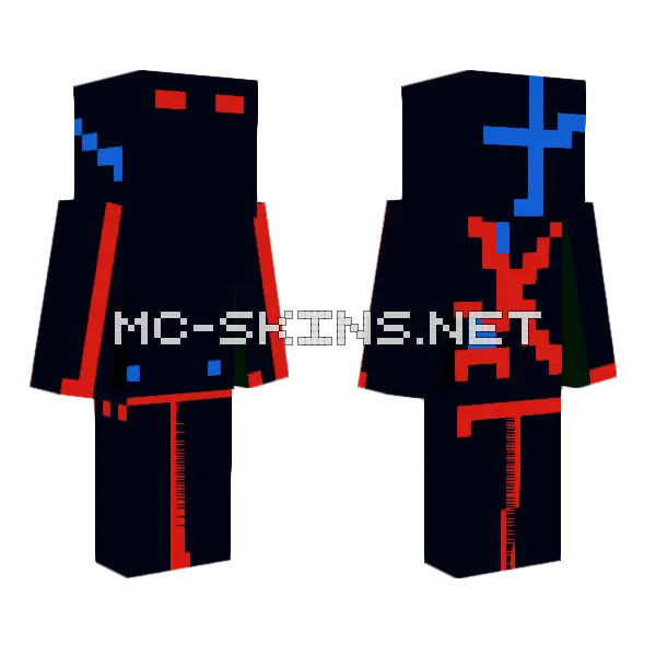 Corrupted Skin Minecraft skin, front and back