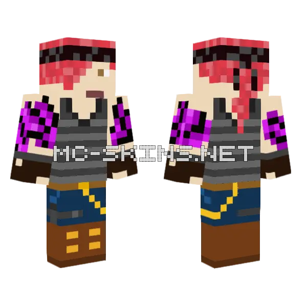 Corrupted Warrior Minecraft skin, front and back