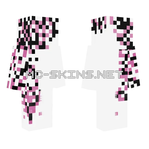 Corruption Minecraft skin, front and back