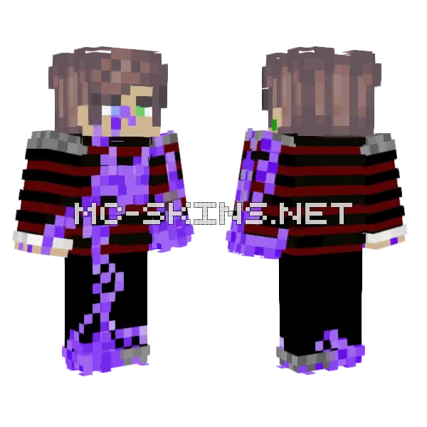 Corruption Guy Minecraft skin, front and back