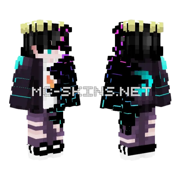 Corruption New Persona Minecraft skin, front and back