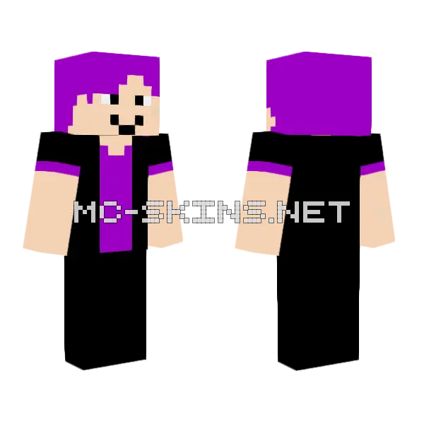 Corvin2346 Purple Hoodie Minecraft skin, front and back