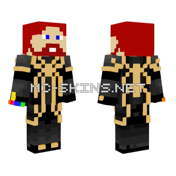 Cosmic Agent Minecraft skin, front and back