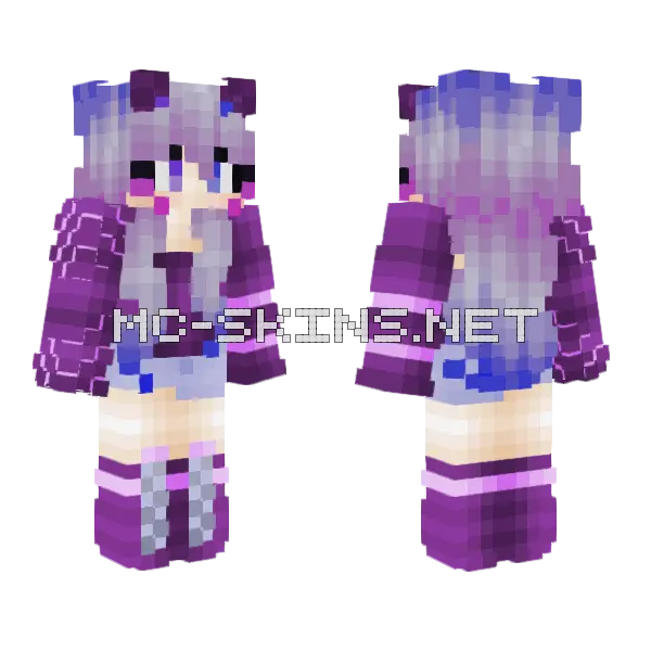 Cosmic Rush Minecraft skin, front and back