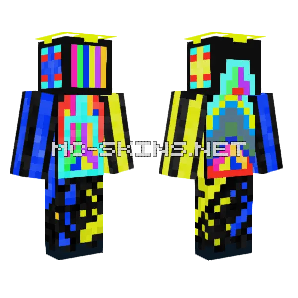 Cosmix Minecraft skin, front and back