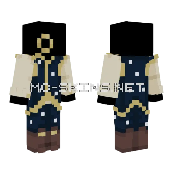 Cosmos Sorcerer Base Minecraft skin, front and back