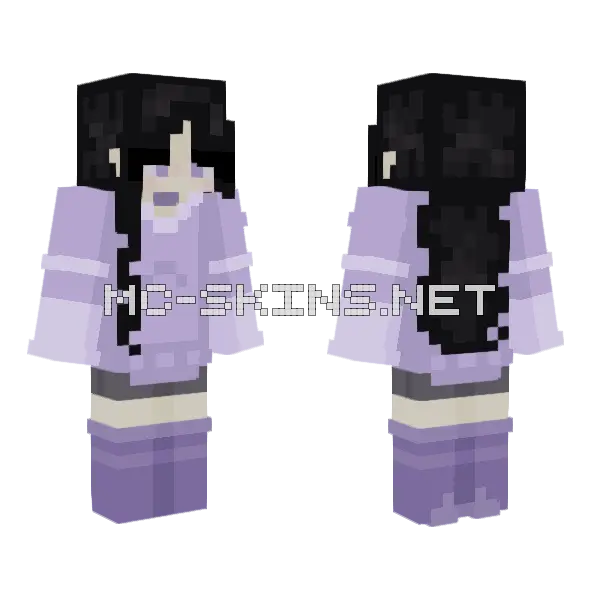 Cosy Wisterias Minecraft skin, front and back