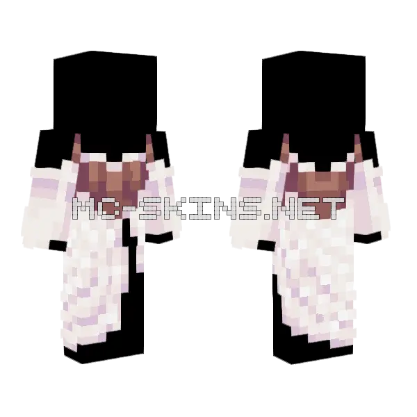 Cottagecore White Dress Base Minecraft skin, front and back