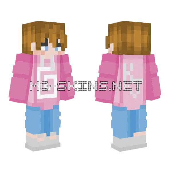 Cotton Candy Karl Minecraft skin, front and back