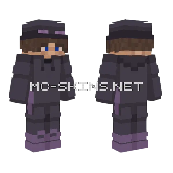 Couple Enderman Boy Minecraft skin, front and back