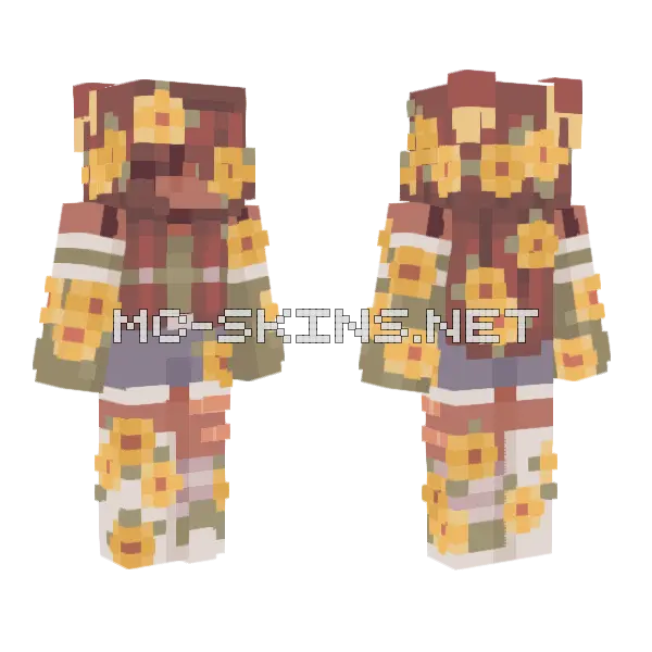 Cover Me In Sunflowers Minecraft skin, front and back