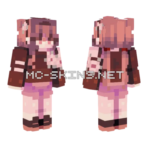 Covered In Red Minecraft skin, front and back