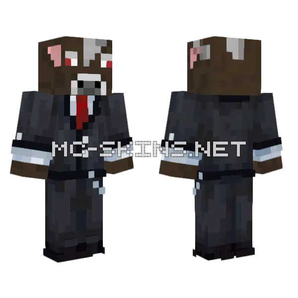 Cow Suit Minecraft skin, front and back