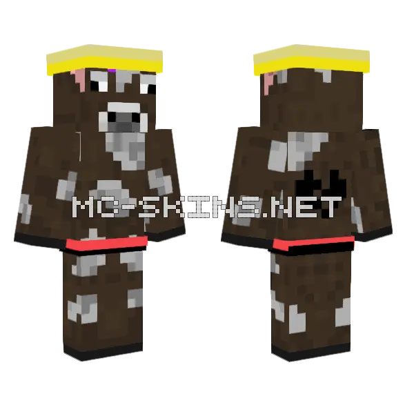 Cow Texture Minecraft skin, front and back