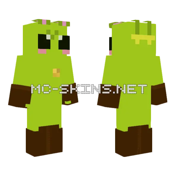 Cowboy Glorp Minecraft skin, front and back