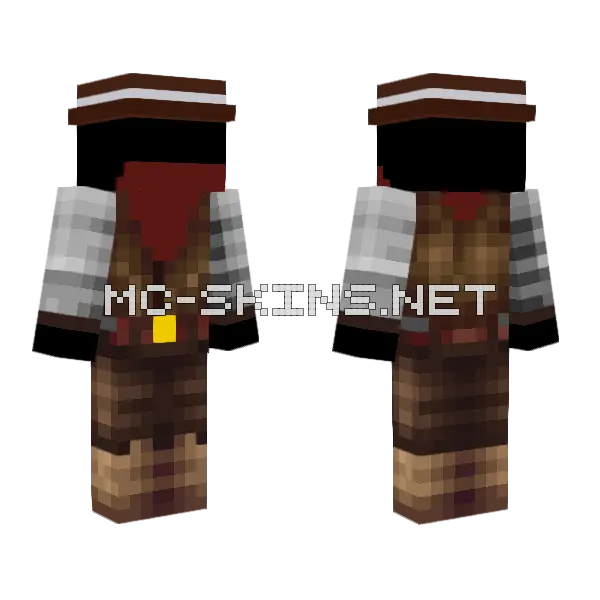 Cowboy Outfit Base B Minecraft skin, front and back