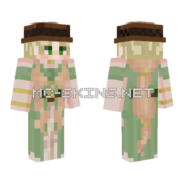 Cowboy Witch Minecraft skin, front and back