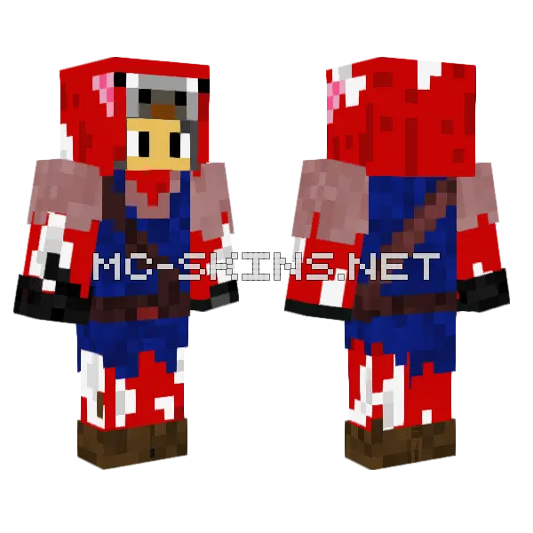 Cowguy Minecraft skin, front and back