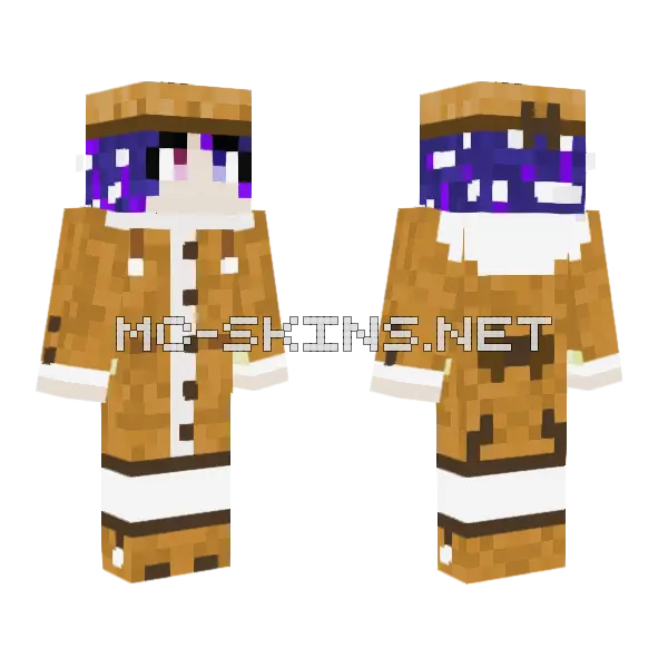Cozy Brown Minecraft skin, front and back