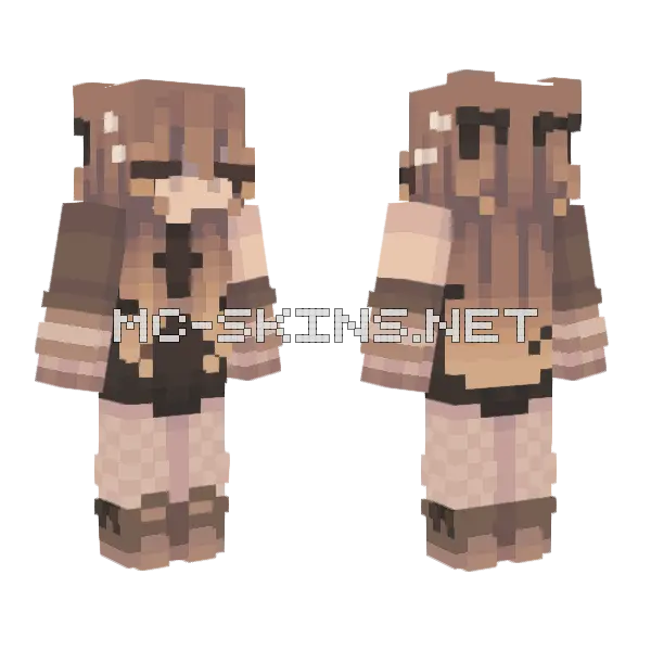 Cozy Caramel Minecraft skin, front and back