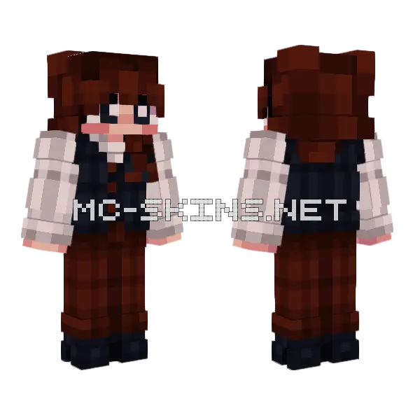 Brown Plaid Louis, front and back
