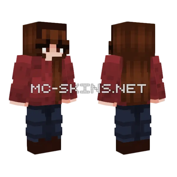 Cozy Vibes Minecraft skin, front and back