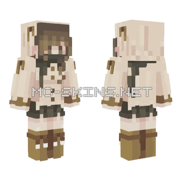 Cozy Winter Outfit Minecraft skin, front and back