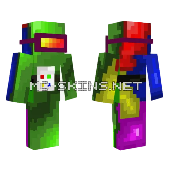 Cr Color Robot 1 0 Minecraft skin, front and back