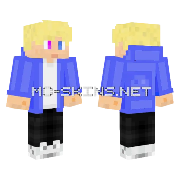 Crackerjack Boy Minecraft skin, front and back