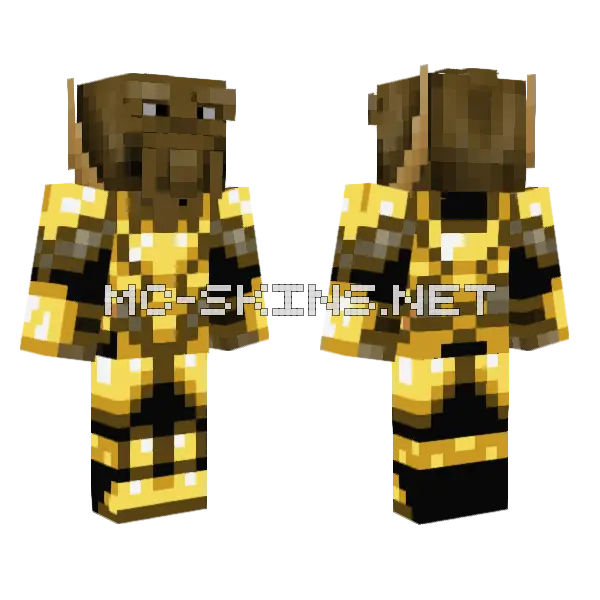 Craftedcroix Warrior Minecraft skin, front and back