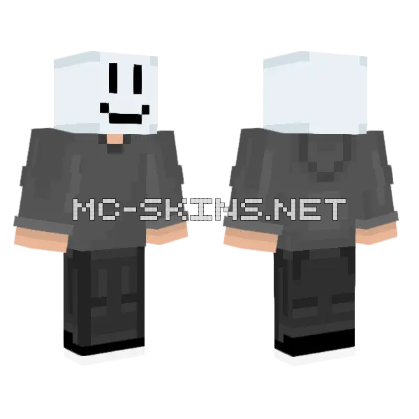 Crafty Minecraft skin, front and back
