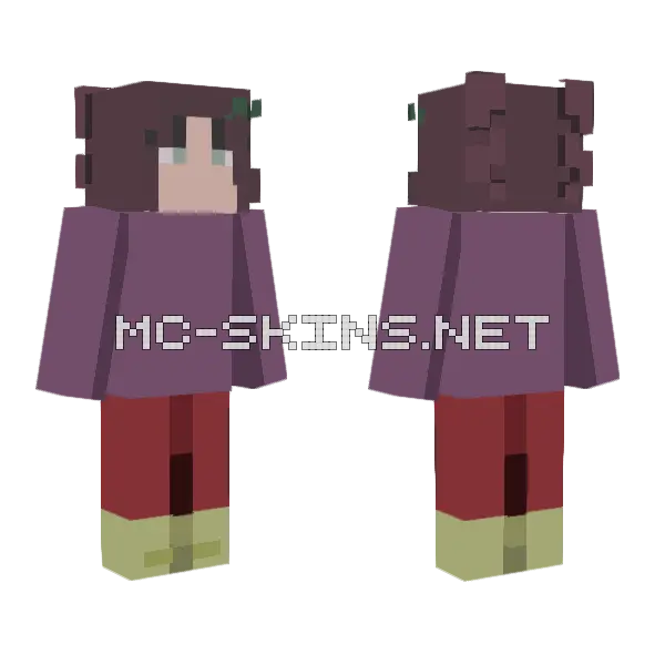 Cranberry Caramel Minecraft skin, front and back