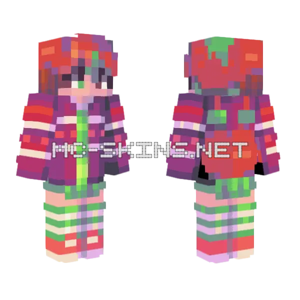 Cranberry So Minecraft skin, front and back