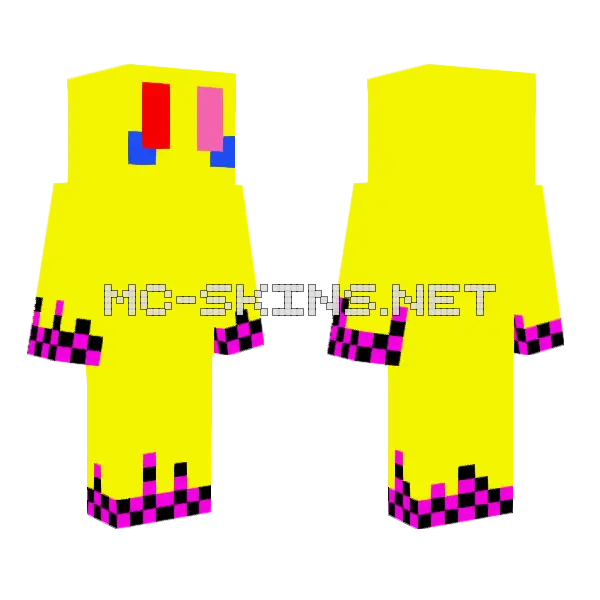 Crash Bandicoot Minecraft skin, front and back