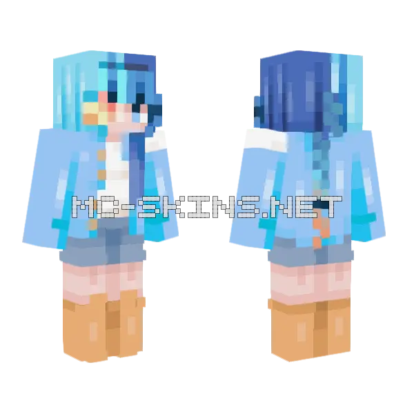 Crashing Waves Ce Attempt 2 Minecraft skin, front and back