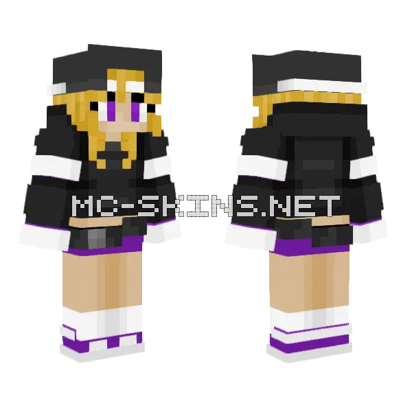 Crazy Fan Girl 2 Minecraft skin, front and back