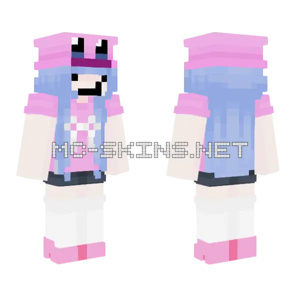Crazy Kirby Minecraft skin, front and back