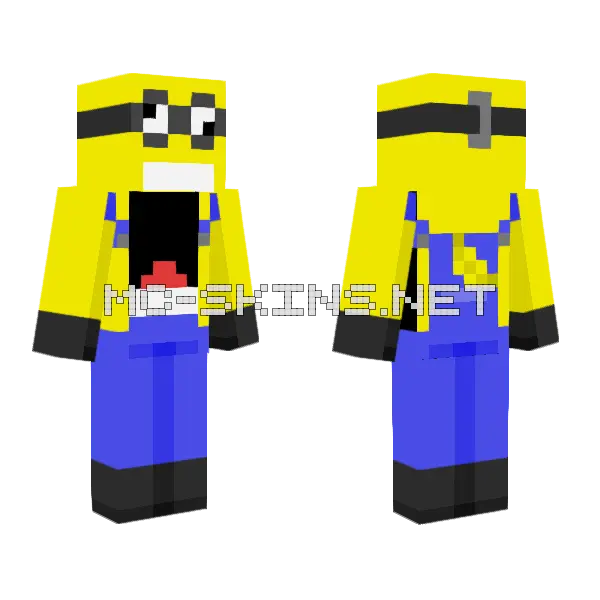 Crazy Minion Minecraft skin, front and back