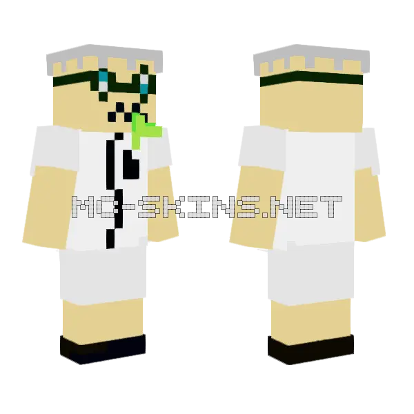 Crazy Prof Made For Fan Minecraft skin, front and back