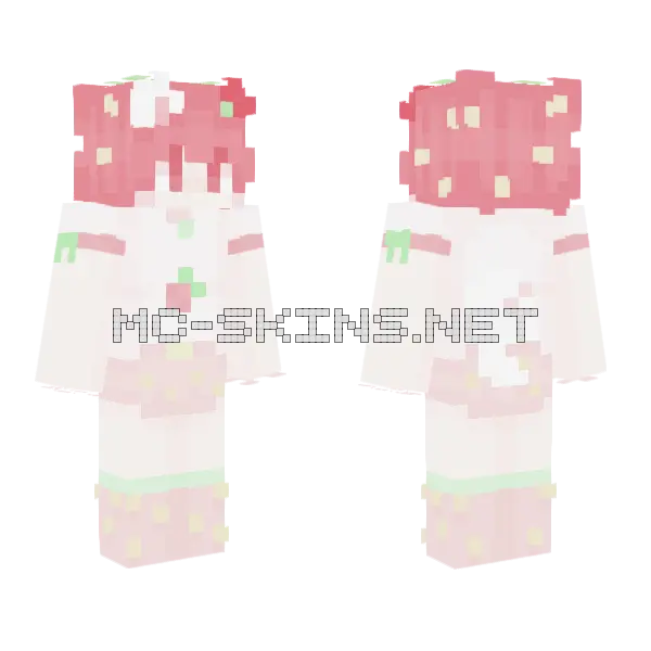 Cream Cheese Strawberry Jam Minecraft skin, front and back
