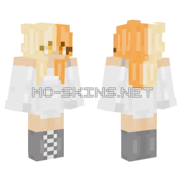 Cream Sickle Minecraft skin, front and back