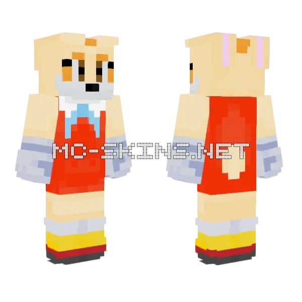 Cream The Rabbit Sonic Minecraft skin, front and back