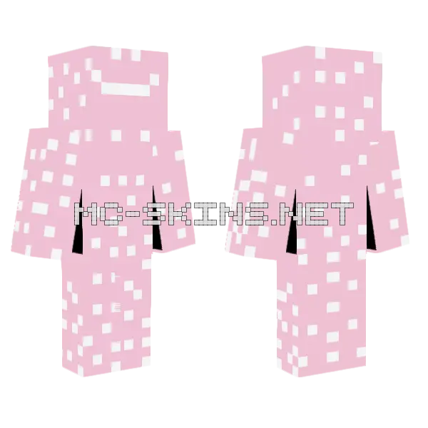 Creamy Pink Minecraft skin, front and back