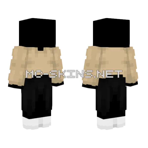 Creamy Sweater Black Skirt Minecraft skin, front and back