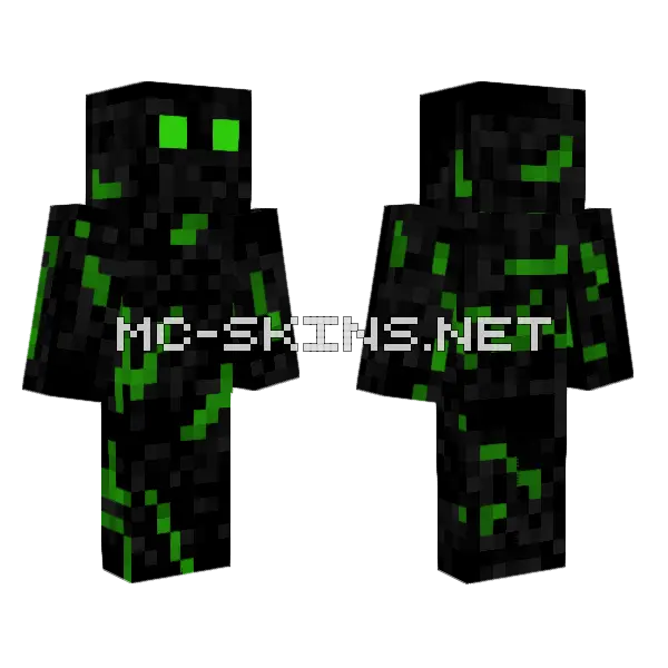Creep Monster Minecraft skin, front and back