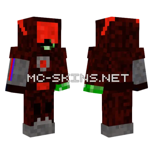 Creeper Bounty Hunter Minecraft skin, front and back