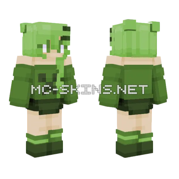 Creeper Boy Minecraft skin, front and back